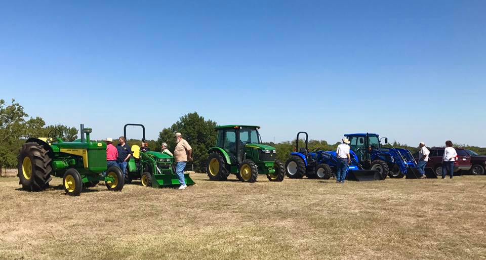 Tractors on display